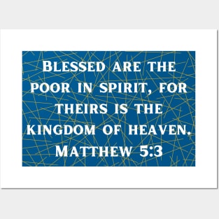 Bible Verse Matthew 5:3 Posters and Art